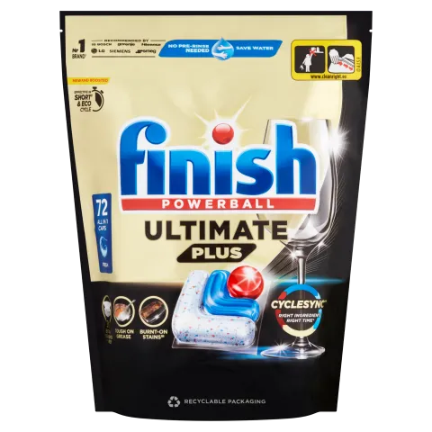 Finish Powerball Ultimate Plus All in 1 Regular mosogatógép kapszula 72 db 878,4 g termékhez kapcsolódó kép
