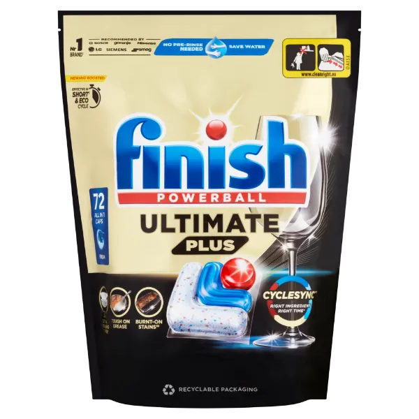 Finish Powerball Ultimate Plus All in 1 Regular mosogatógép kapszula 72 db 878,4 g termékhez kapcsolódó kép