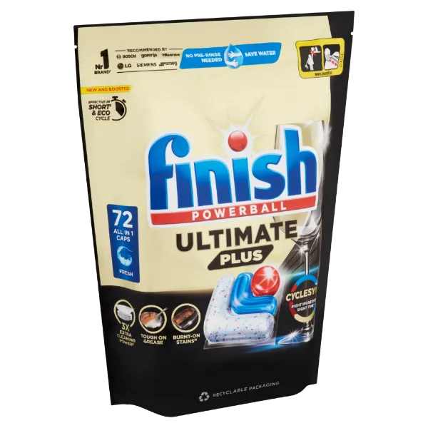 Finish Powerball Ultimate Plus All in 1 Regular mosogatógép kapszula 72 db 878,4 g termékhez kapcsolódó kép