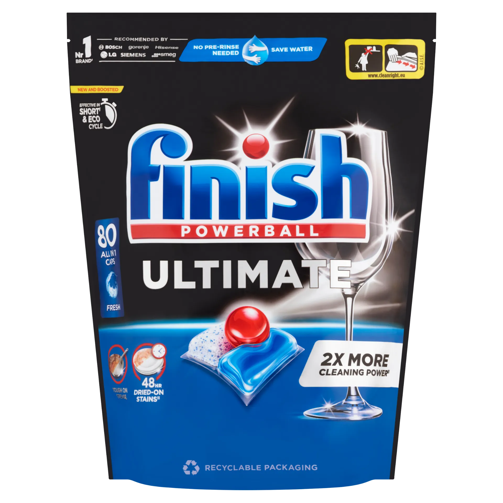 Finish Powerball Ultimate Fresh mosogatógép kapszula 80 db 1032 g