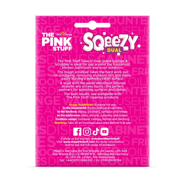 The Pink Stuff Sqeezy Dual mosogató és súrolószivacs termékhez kapcsolódó kép