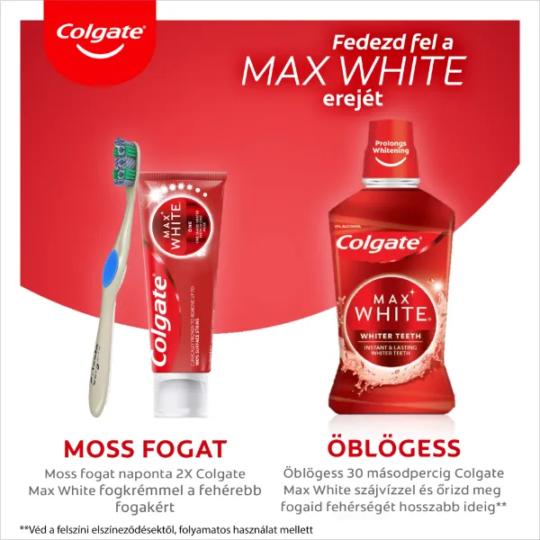 Colgate Max White Whiter Teeth szájvíz fogfehérítő hatással 500 ml termékhez kapcsolódó kép