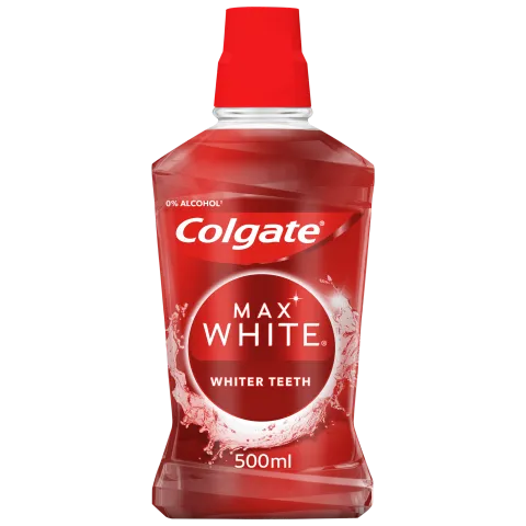 Colgate Max White Whiter Teeth szájvíz fogfehérítő hatással 500 ml termékhez kapcsolódó kép
