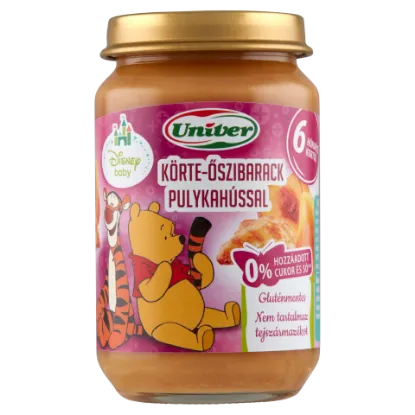 Univer körte-őszibarack pulykahússal bébiétel 6 hónapos kortól 163 g termékhez kapcsolódó kép