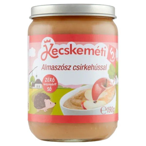 Kecskeméti almaszósz csirkehússal bébiétel 5 hó+ 190 g termékhez kapcsolódó kép