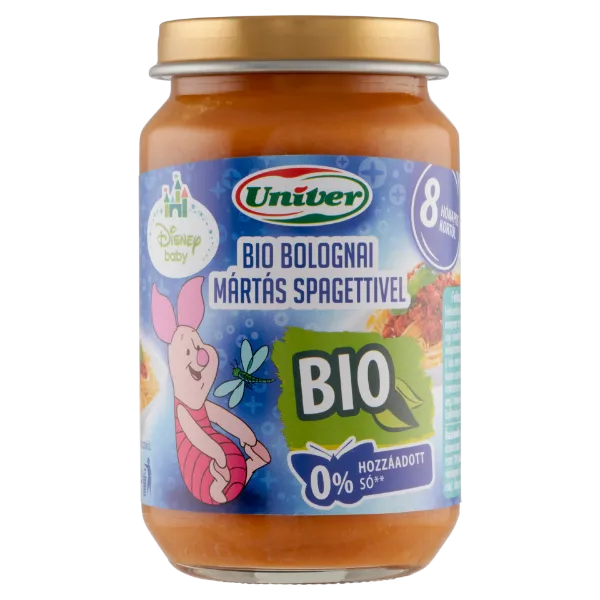 Univer bio bolognai mártás spagettivel bébiétel 8 hónapos kortól 163 g termékhez kapcsolódó kép