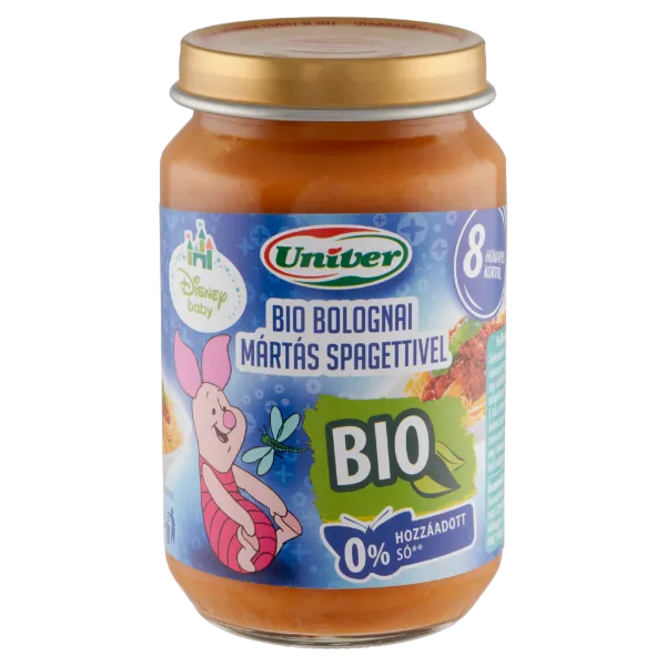Univer bio bolognai mártás spagettivel bébiétel 8 hónapos kortól 163 g termékhez kapcsolódó kép