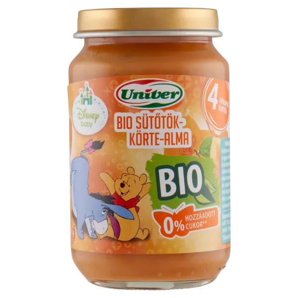 Univer Disney Baby bio sütőtök-körte-alma bébidesszert 4 hónapos kortól 163 g termékhez kapcsolódó kép