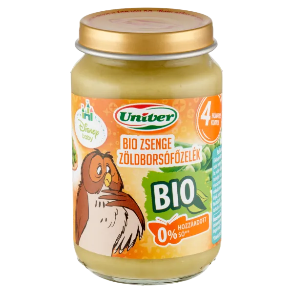 Univer bio zsenge zöldborsófőzelék bébiétel, 4 hónapos kortól 163 g termékhez kapcsolódó kép