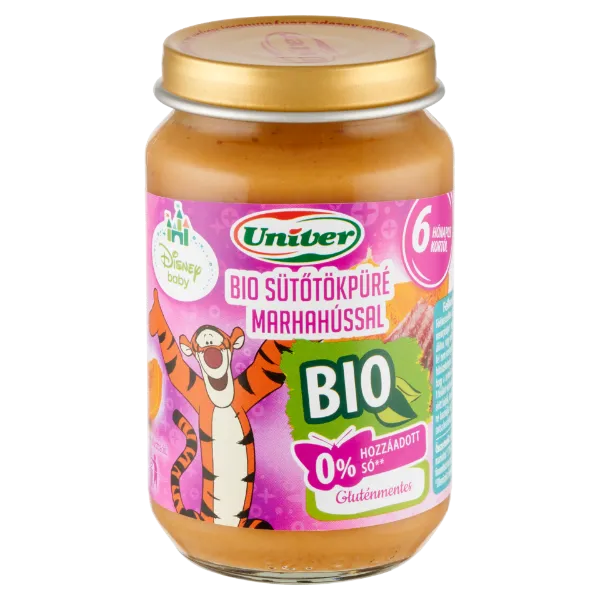 Univer bio sütőtökpüré marhahússal bébiétel, 6 hónapos kortól 163 g termékhez kapcsolódó kép