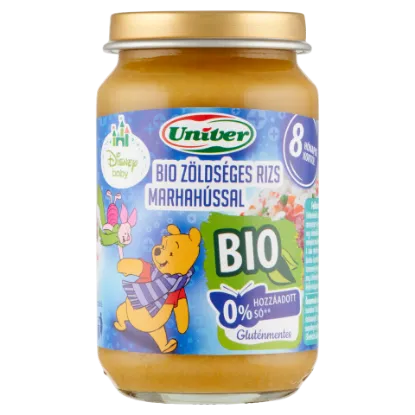 Univer bio zöldséges rizs marhahússal bébiétel, 8 hónapos kortól 163 g termékhez kapcsolódó kép