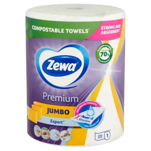 Zewa Premium Jumbo háztartási papírtörlő 3 rétegű 1 tekercs termékhez kapcsolódó kép
