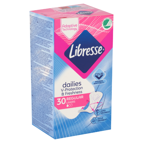Libresse Dailies V-Protection & Freshness tisztasági betét 30 db termékhez kapcsolódó kép