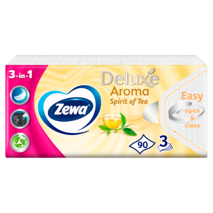 Zewa delux papírzsebkendő spirit of tea 3 rétegű 90 db termékhez kapcsolódó kép