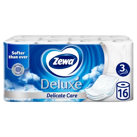 Zewa Deluxe Delicate Care toalettpapír 3 rétegű 16 tekercs termékhez kapcsolódó kép