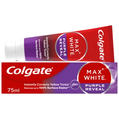 Colgate Max White Purple Reveal fogfehérítő fogkrém 75 ml termékhez kapcsolódó kép
