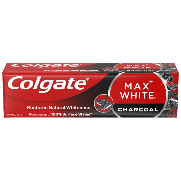 Colgate Max White Charcoal fogfehérítő fogkrém 75 ml termékhez kapcsolódó kép