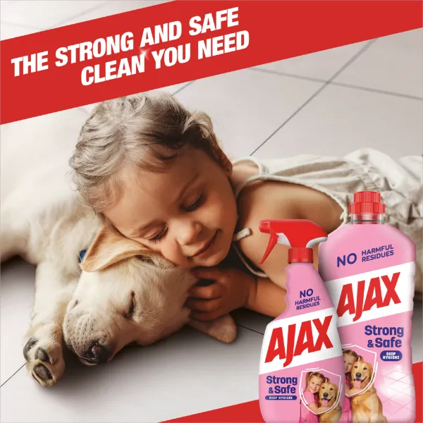 Ajax Strong & Safe többcélú tisztítószer 1000 ml termékhez kapcsolódó kép