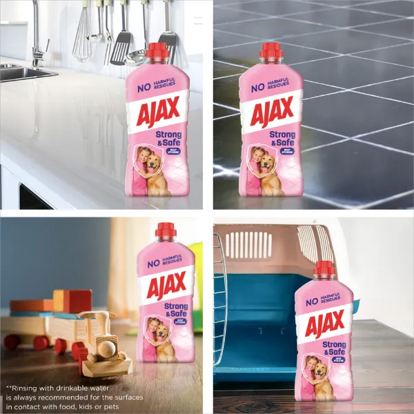 Ajax Strong & Safe többcélú tisztítószer 1000 ml termékhez kapcsolódó kép