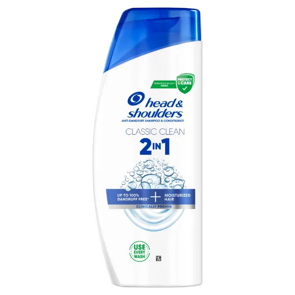 Head & Shoulders Classic Clean 2az1-ben korpásodás elleni sampon 400ml. Friss tiszta Illat termékhez kapcsolódó kép
