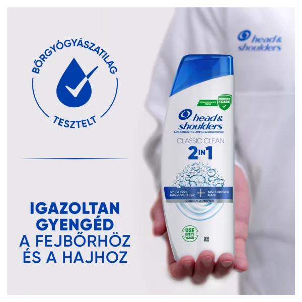 Head & Shoulders Classic Clean 2az1-ben korpásodás elleni sampon 400ml. Friss tiszta Illat termékhez kapcsolódó kép