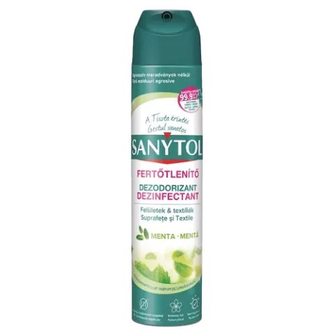 Sanytol fertőtlenítő légfrissítő aeroszol 300 ml Menta termékhez kapcsolódó kép