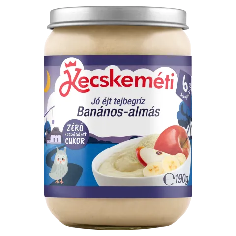 Kecskeméti Jó éjt tejbegríz banános-almás bébidesszert 6 hó+ 190 g termékhez kapcsolódó kép