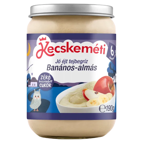 Kecskeméti Jó éjt tejbegríz banános-almás bébidesszert 6 hó+ 190 g termékhez kapcsolódó kép