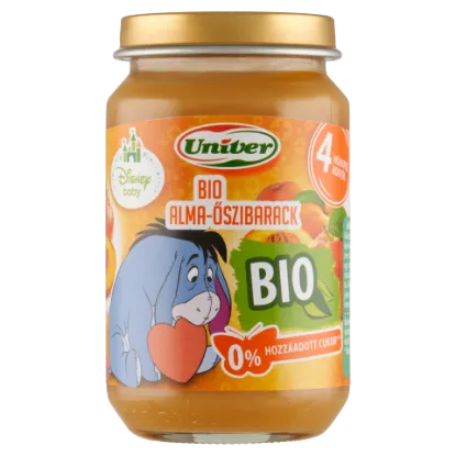 Univer Disney Baby bio alma-őszibarack bébidesszert 4 hónapos kortól 163 g termékhez kapcsolódó kép