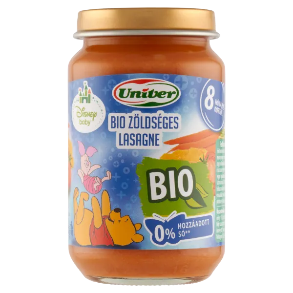 Univer Disney Baby bio zöldséges lasagne bébiétel 8 hónapos kortól 163 g termékhez kapcsolódó kép