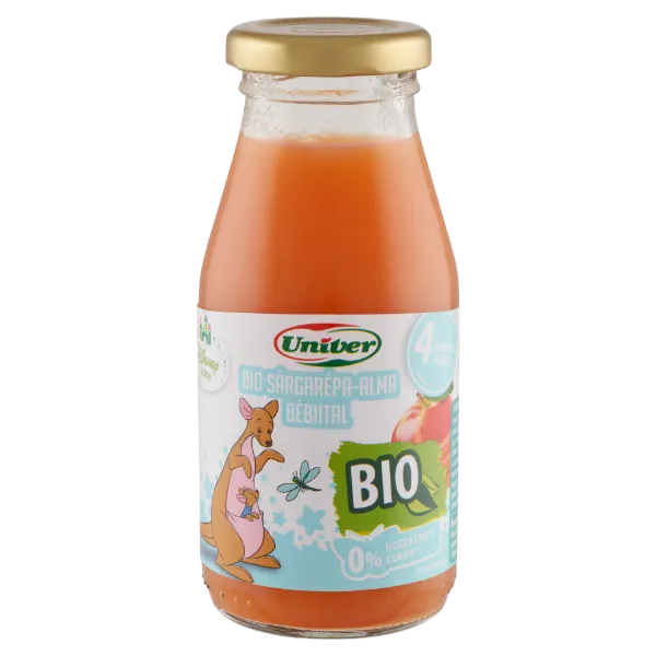 Univer Disney Baby bio sárgarépa-alma bébiital 4 hónapos kortól 200 ml termékhez kapcsolódó kép