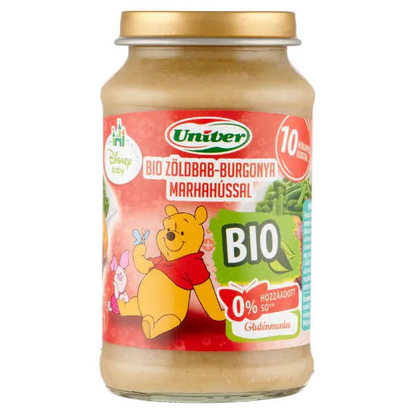 Univer bio zöldbab-burgonya marhahússal bébiétel, 10 hónapos kortól 220 g termékhez kapcsolódó kép