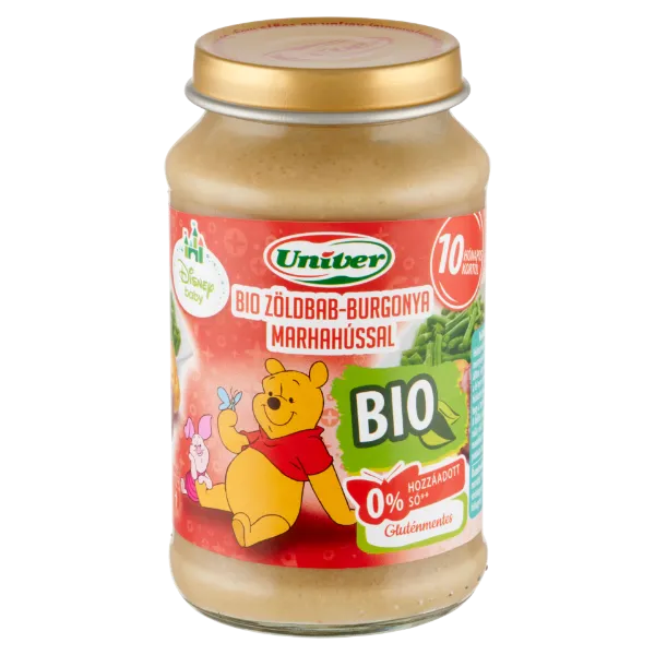 Univer bio zöldbab-burgonya marhahússal bébiétel, 10 hónapos kortól 220 g termékhez kapcsolódó kép