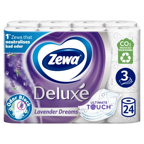 Zewa Deluxe Lavender Dreams toalettpapír 3 rétegű 24 tekercs termékhez kapcsolódó kép