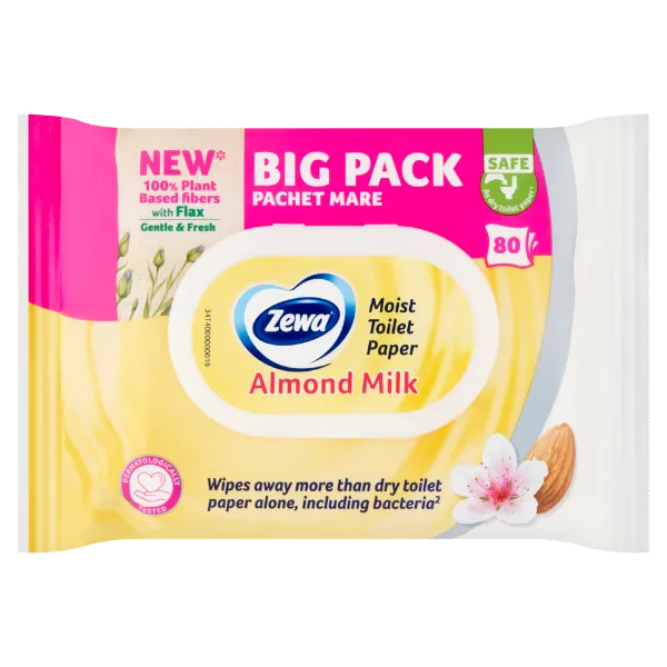 Zewa Almond Milk Bigpack nedves toalettpapír 80 db termékhez kapcsolódó kép