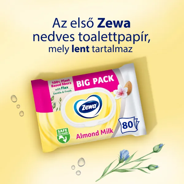 Zewa Almond Milk Bigpack nedves toalettpapír 80 db termékhez kapcsolódó kép