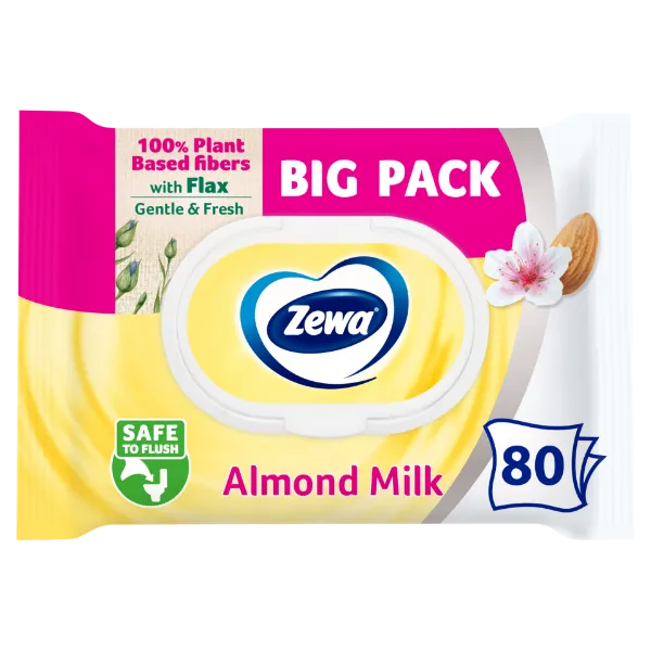 Zewa Almond Milk Bigpack nedves toalettpapír 80 db termékhez kapcsolódó kép