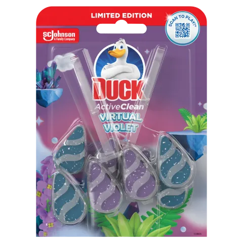 Duck Active Clean WC-öblítő rúd 2 x 38,6 g (77,2 g) Virtual Violet termékhez kapcsolódó kép