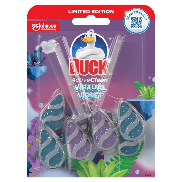 Duck Active Clean WC-öblítő rúd 2 x 38,6 g (77,2 g) Virtual Violet termékhez kapcsolódó kép