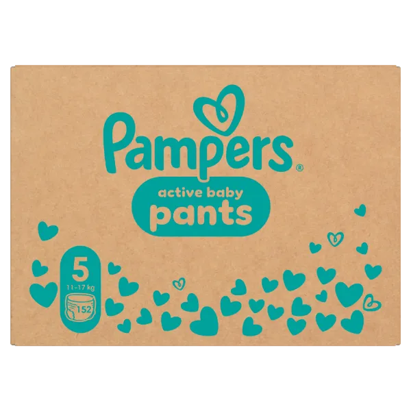 Pampers Active Baby Bugyipelenka - havi pelenkacsomag, Méret 5, 152 Bugyipelenka, 11kg-17kg termékhez kapcsolódó kép