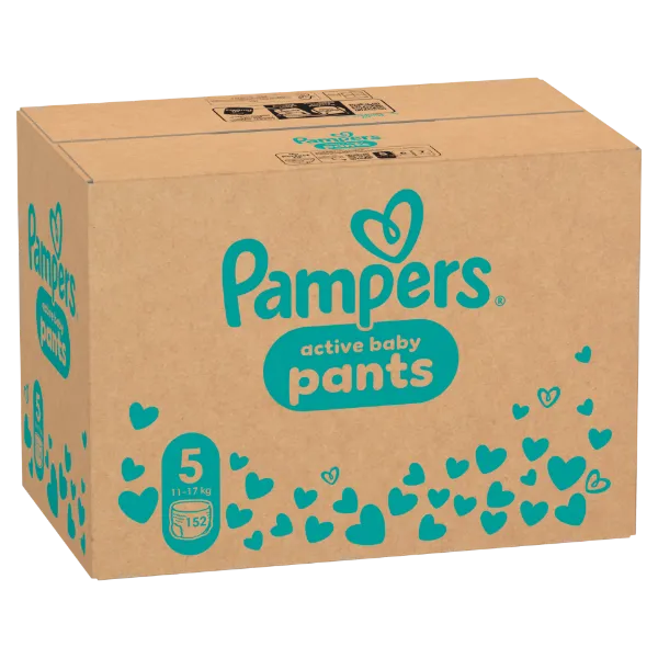 Pampers Active Baby Bugyipelenka - havi pelenkacsomag, Méret 5, 152 Bugyipelenka, 11kg-17kg termékhez kapcsolódó kép