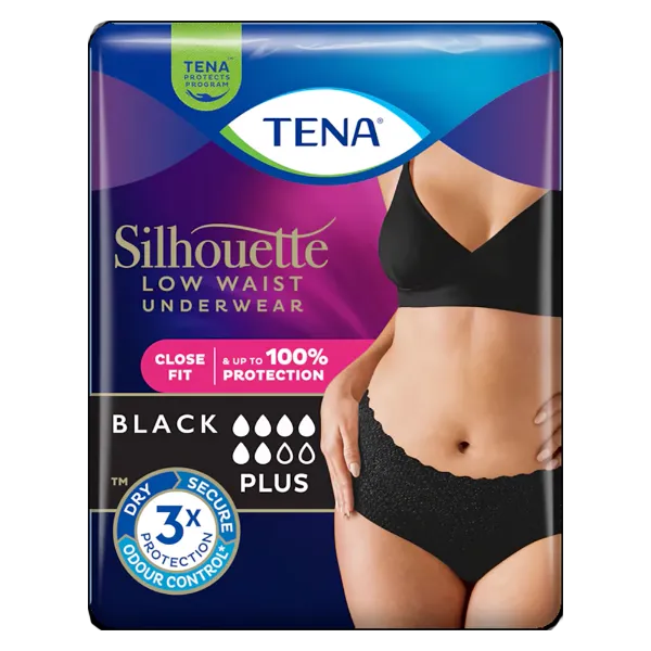 TENA Silhouette Plus M Fekete 12x termékhez kapcsolódó kép