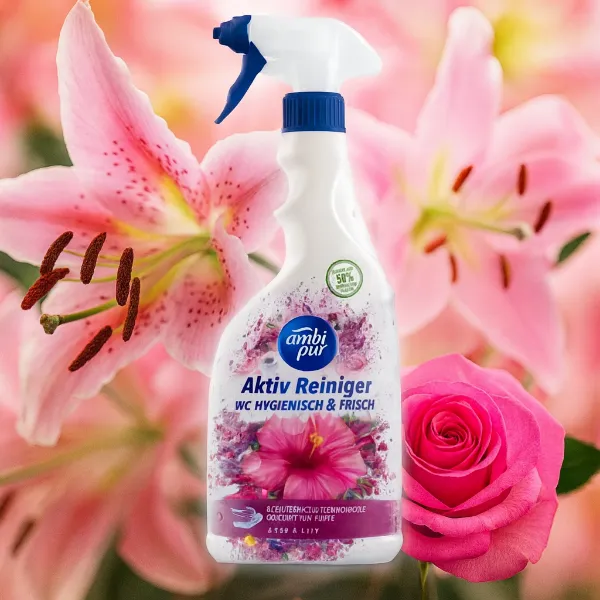 Ambipur wc gél 750ml szórófejes pink termékhez kapcsolódó kép