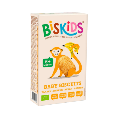 Biskids Baby Biscuits biokeksz 120g - banános keksz gyerekeknek 6 hónapos kortól termékhez kapcsolódó kép