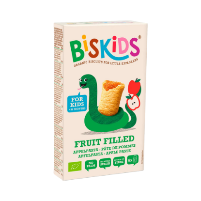 Biskids Fruit Filled biokeksz 120g - almapürével töltve 36 hónapos kortól termékhez kapcsolódó kép