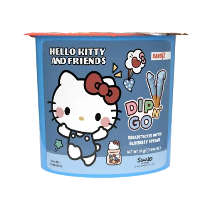 Dip N' Go Áfonyás tejturmixkrém és ropogós pálcikák 55g - Hello Kitty termékhez kapcsolódó kép