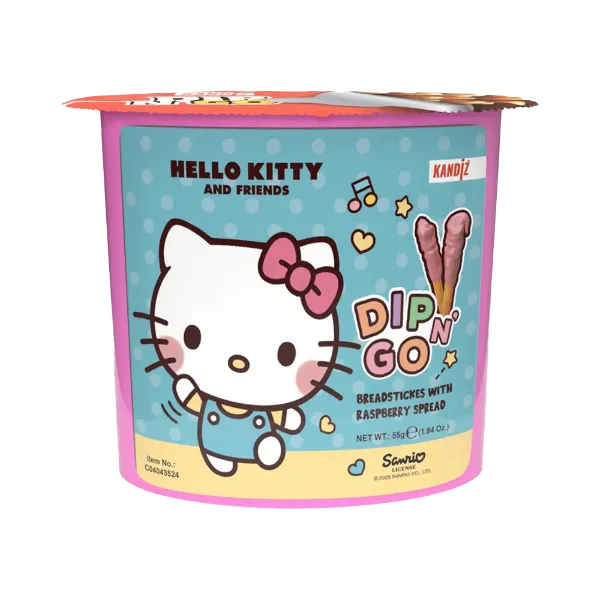 Dip N' Go Málnás tejturmixkrém és ropogós pálcikák 55g - Hello Kitty termékhez kapcsolódó kép