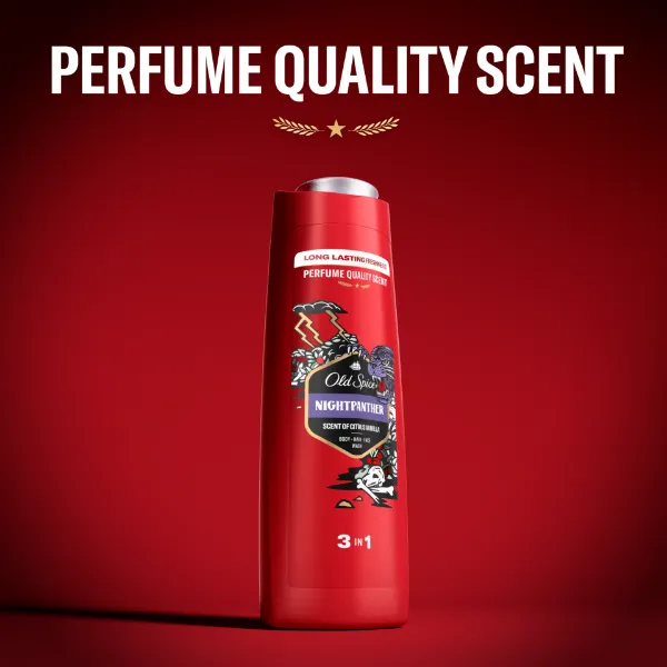 Old Spice Night Panther Tusfürdő És Sampon Férfiaknak 400 ml, 3az1-ben termékhez kapcsolódó kép