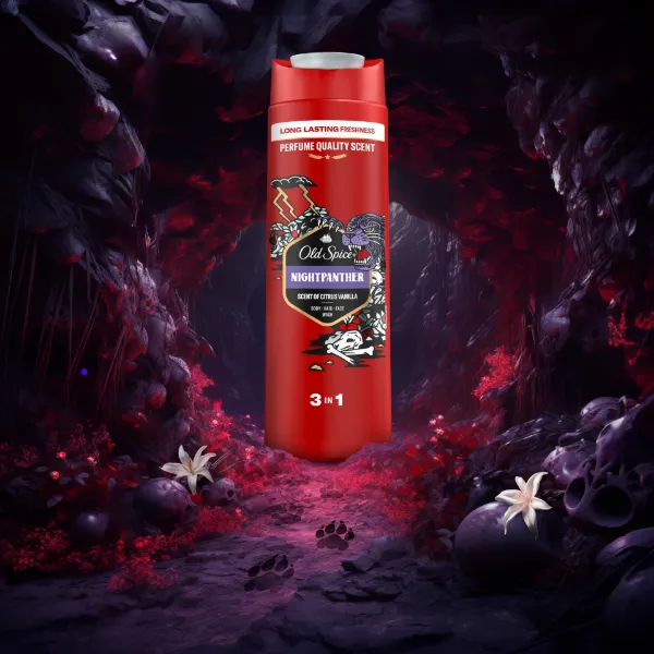Old Spice Night Panther Tusfürdő És Sampon Férfiaknak 400 ml, 3az1-ben termékhez kapcsolódó kép