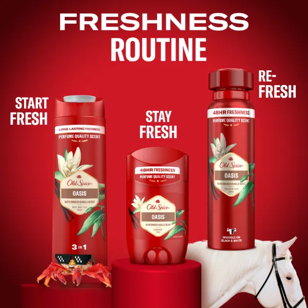 Old Spice Oasis Tusfürdő És Sampon Férfiaknak 400 ml, 3az1-ben, Hosszan Tartó Frissesség termékhez kapcsolódó kép